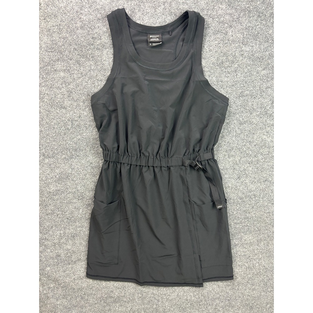 Prana Alana Dress Womens Small Black Belted Sleeveless Hiking Activewear